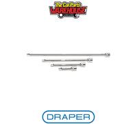 Draper Expert 16765 Extension Bar Set 1/4in Sq. Dr. Polished Chrome (4 Piece) per set