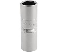 Draper 16781 1/2" Square Drive 10MM Thread 6 Point Satin Chrome Spark Plug Socket