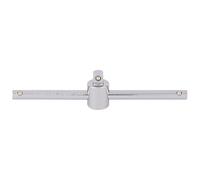 Draper 16785 1/4-Inch Square Drive Polished Chrome Sliding T Bar , Blue