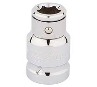 Draper Socket 16811 - 1/2" Drive 10mm Hexagon Bit-Holding - Blue