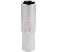 Draper 16mm 6 Point Metric Deep Socket 1/2"D Chrome Satin Finish 16648