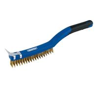 Draper 17181 Brass Wire Scratch Brush with Scraper, 350 mm Length