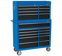 Draper 40" Combined Roller Cabinet and Tool Chest (19 Drawer) - Blue
