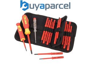 Draper 18 Pce VDE PZ/PH/SL Insulated Interchangeable Blade Screwdriver Set 05776