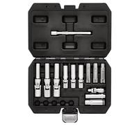 Draper 18 Piece 1/4in & 3/8in Drive Thin Wall PSG Glow Plug Socket Set 12397