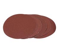 Draper 180mm Hook and Loop Aluminium Oxide Sanding Discs 180mm 80g Pack of 5