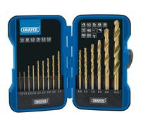 Draper 18549 HSS Titanium Nitride Coated Drill Bit Set (15 Piece)