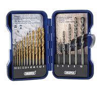 Draper 18551 Combined HSS and Masonry Drill Bit Set, Blue, 17 Pcs