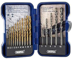 Draper 18551 Metric Combined HSS and Masonry Drill Bit Set (17 Piece)