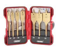Titanium Nitride Coated Flat Wood Bit Set (7 Piece)