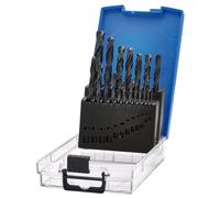 Draper 19 pcs Black HSS Drill Bit Set - 08850 - for Metal, Wood and Plastic