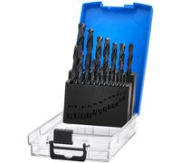 Draper Drill Bit Set 19 Piece (08850) – Black Oxide Coated HSS for Metal, Wood & Plastic