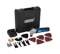 Draper 19392 12V Oscillating Multi-Tool (33 Piece), 1 x Battery, 1.5Ah, 1 x Fast Charger
