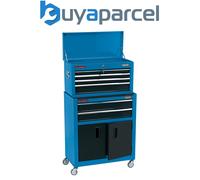 Draper 19563 Combined Roller Cabinet and Tool Chest, 6 Drawer, 24", Blue