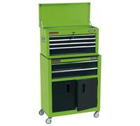 Draper 19566 Combined Roller Cabinet and Tool Chest, 6 Drawer, 24", Green