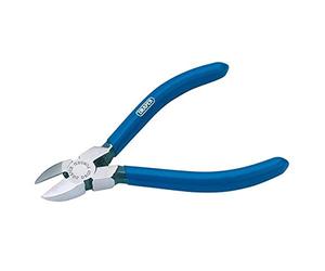 Draper 19646 Spring Loaded Diagonal Side Cutter, 115mm , Blue