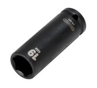 Draper 19mm Deep Impact Socket 1/2" Dr 6 Point Hex Chrome Vanadium Steel 12744