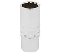 Draper 19mm HI-TORQ 12 Point Deep Socket 3/8" Sq. Dr knurled Ring Polished 33036