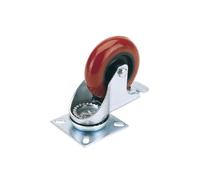 Draper Swivel Plate Fixing Polyurethane Wheel With Brake 100Mm Diameter S.w.l. 125Kg 65519