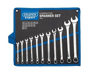 Draper 1x 11 Piece Metric Combination Spanner Set Professional Tool 29545