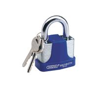Draper 1x 30mm Laminated Steel Padlock & 2 Keys Professional Tool 64179