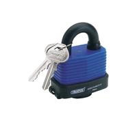 Draper 1x 54mm Weatherproof Laminated Steel Padlock & 2 Keys Professional Tool