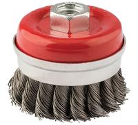 Draper 1x 60mmxM14 Twist Knot Wire Cup Brush Professional Tool 41447