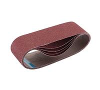 Draper 2 09239 Fabric Sanding Belt, 75 x 533 mm, 80 Grit (Pack of 5), Red, One Size