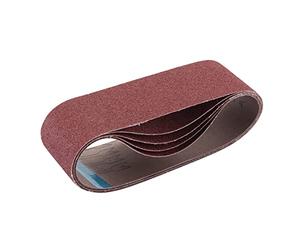 Draper 2 09239 Fabric Sanding Belt, 75 x 533 mm, 80 Grit (Pack of 5), Red, One Size
