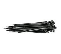Draper 2.5 x 100mm Black Cable Ties | 100 Piece Cable Management | Multiple Applications High Quality Nylon | 70389
