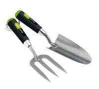 Draper 2 Piece Carbon Steel Garden Tools Set | Hand Fork and Trowel Set | Heavy