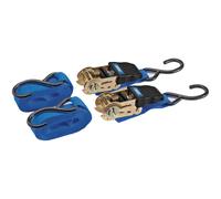 Draper 2 Piece S Hook Ratchet Tie Down Strap Set