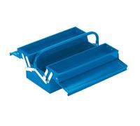 Draper 2 Tray Cantilever Tool Box 404mm Blue Sheet Steel Lockable 86673