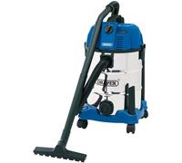 DRAPER 30L Wet and Dry Vacuum Cleaner with Stainless Steel Tank (1600W) [20523]