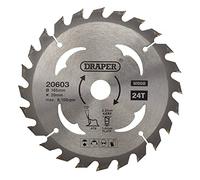 Draper 20603 TCT Circular Saw Blade for Wood, 165 x 20mm, 24T