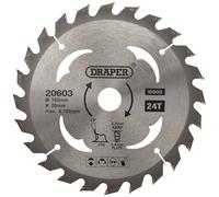 Draper 20647 Tct Circular Saw Blade For Wood 165 X 20Mm 60T each 1