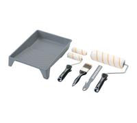 Draper Medium Pile Polyester Paint Roller & Brush Set - Soft Grip 8 Pcs