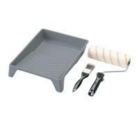 Draper Medium Pile Polyester Paint Roller And Brush Set With Soft Grip (4 Piece) Pk 1 20947
