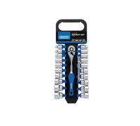 Draper 22 Piece 3/8in Drive Ratchet & Metric & SAE Socket Set 16373