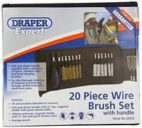 Draper 22232 Expert Wire Brush Set, 9mm-19mm Ø, 20 Pcs, Blue