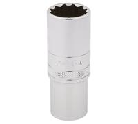 Draper 22mm HI-TORQ 12 Point Deep Socket 1/2" Sq Dr knurled Ring Polished 33788