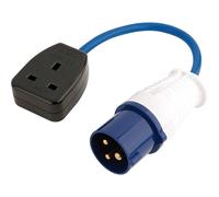 Draper 17573 230V Adaptor Lead With 16A Plug To 13A Socket each