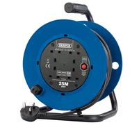 Draper 230V Four Socket Industrial Cable Reel, 25m