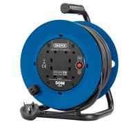 Draper 230V Four Socket Industrial Cable Reel, 50m