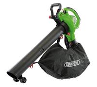 Draper 230V Garden Vacuum Blower Mulcher 3200W, 4-In-1, 45L Bag, Metal Shredder, Variable Speed, Easy Conversion, 10M Cable
