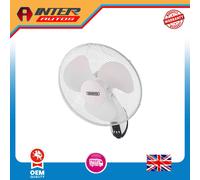 Draper 230V Oscillating Wall Mounted Fan with Remote Control, 16"-400mm, 3 Speed