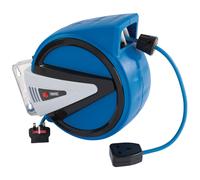 Draper 230V Retractable Electric Cable Reel With Thermal Cut Out Switch 10m