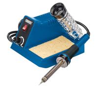 Draper 230v Soldering Station | 40 W Multipurpose Soldering-iron Stand | Overheat Protection | Tip Sponge | Heat Output Dial | 61478
