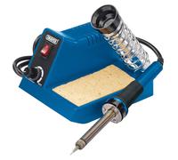 Draper 230v Soldering Station | 40 W Multipurpose Soldering-iron Stand | Overheat Protection | Tip Sponge | Heat Output Dial | 61478