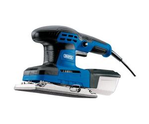 Draper 230V Third Sheet Sander 260W Dust Box Hook Loop Base 3 Sanding Sheets